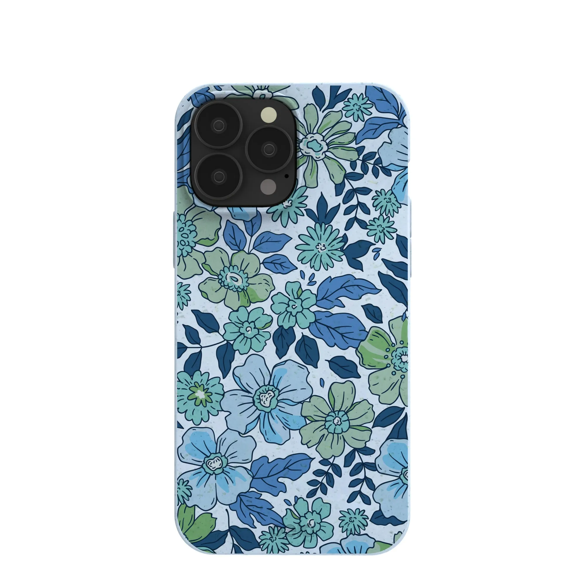 Powder Blue Liberty Florals iPhone 13 Pro Max Case Grip Safe Luxury Grip