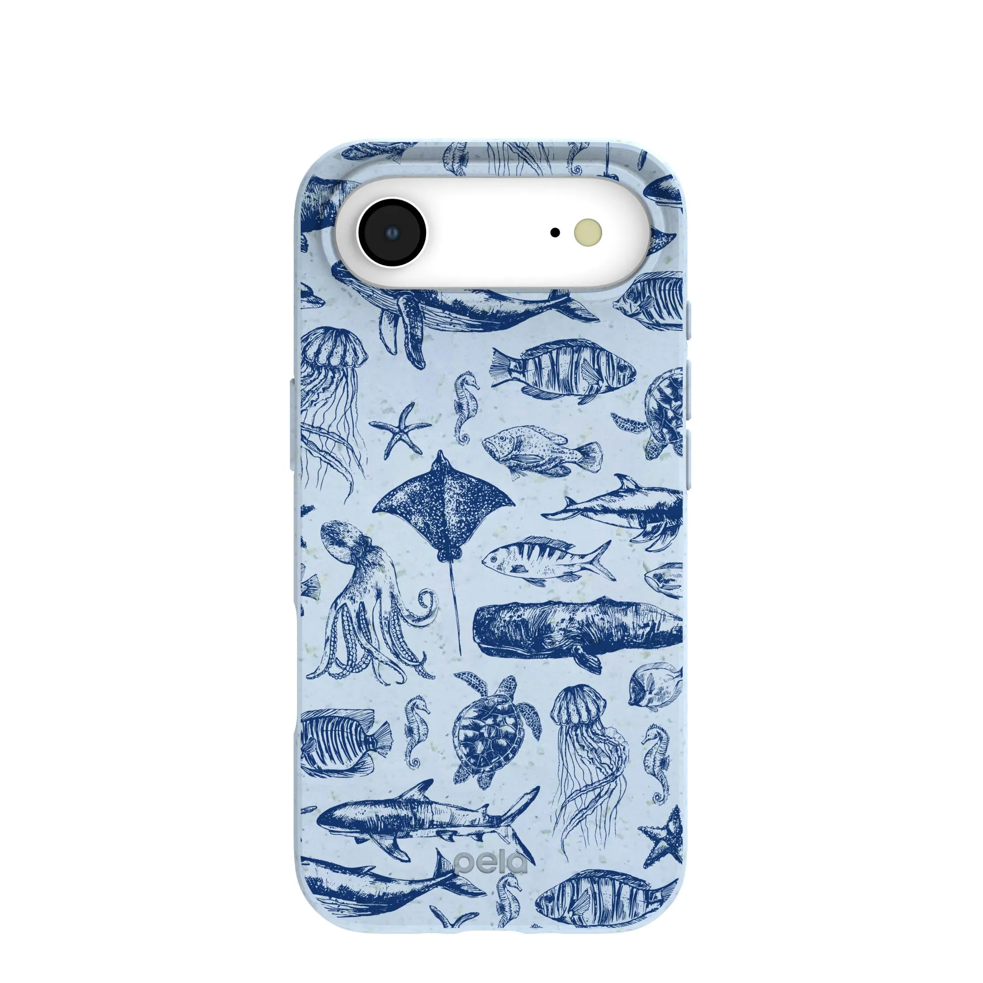 Powder Blue Marine Life iPhone Air Case daily protection