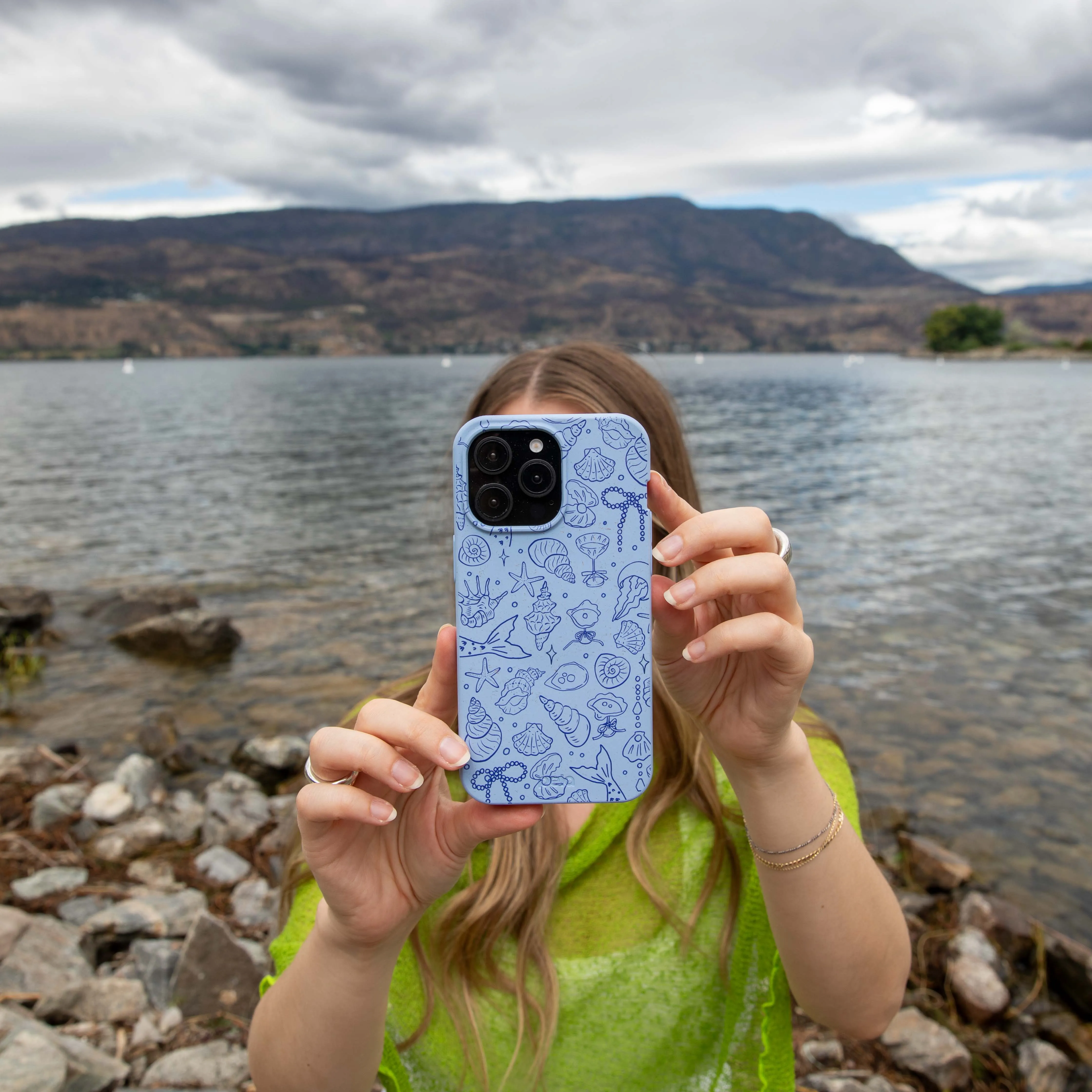 Powder Blue Ocean Charms iPhone Air Case Protective Pattern