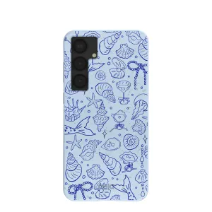 Powder Blue Ocean Charms Samsung Galaxy S25 (Plus) Case Shockproof Edge
