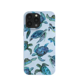 Powder Blue Underwater iPhone 13 Pro Max Case Minimalist Aesthetic Shock absorption