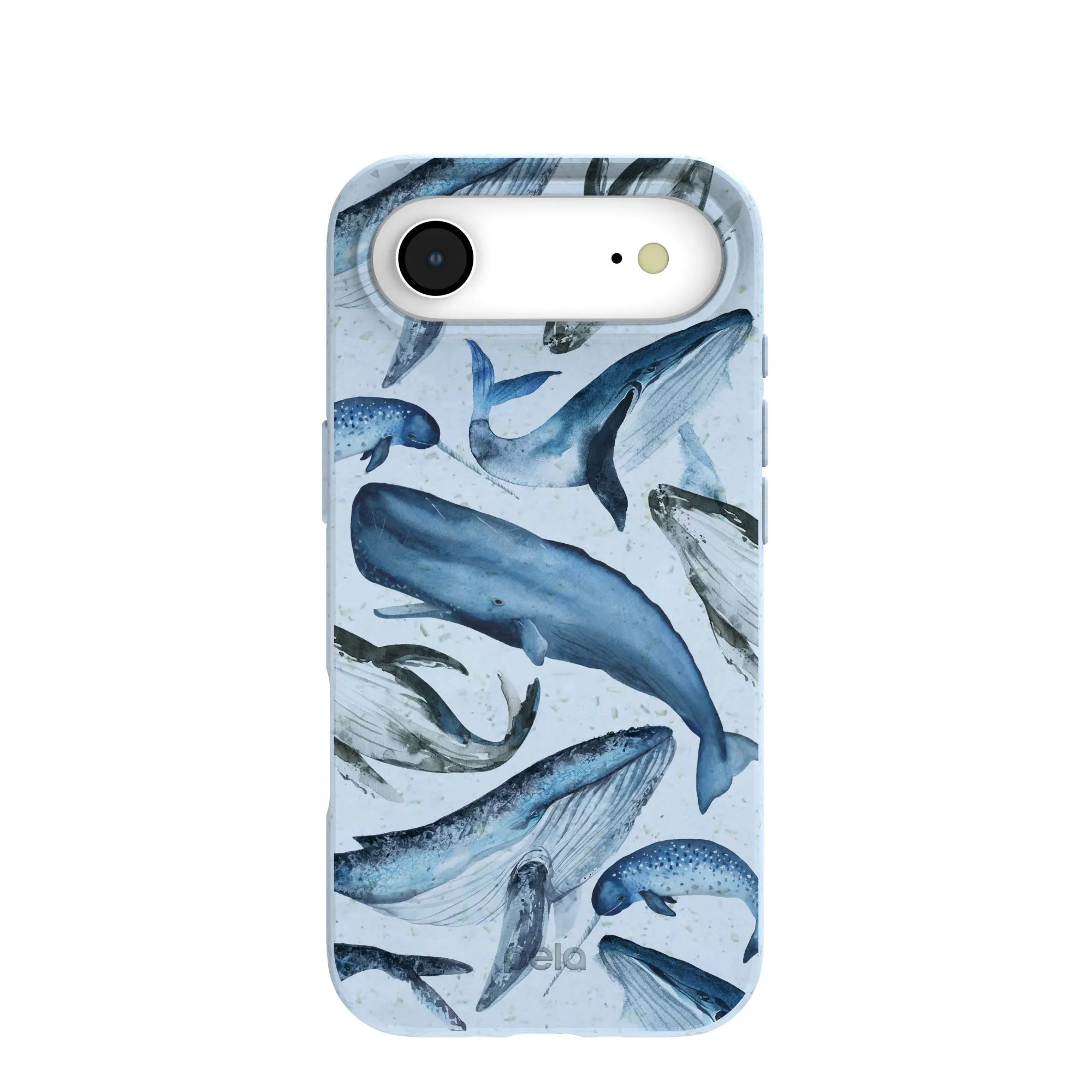 Universal Fit Slim Profiled Powder Blue Whales iPhone Air Case