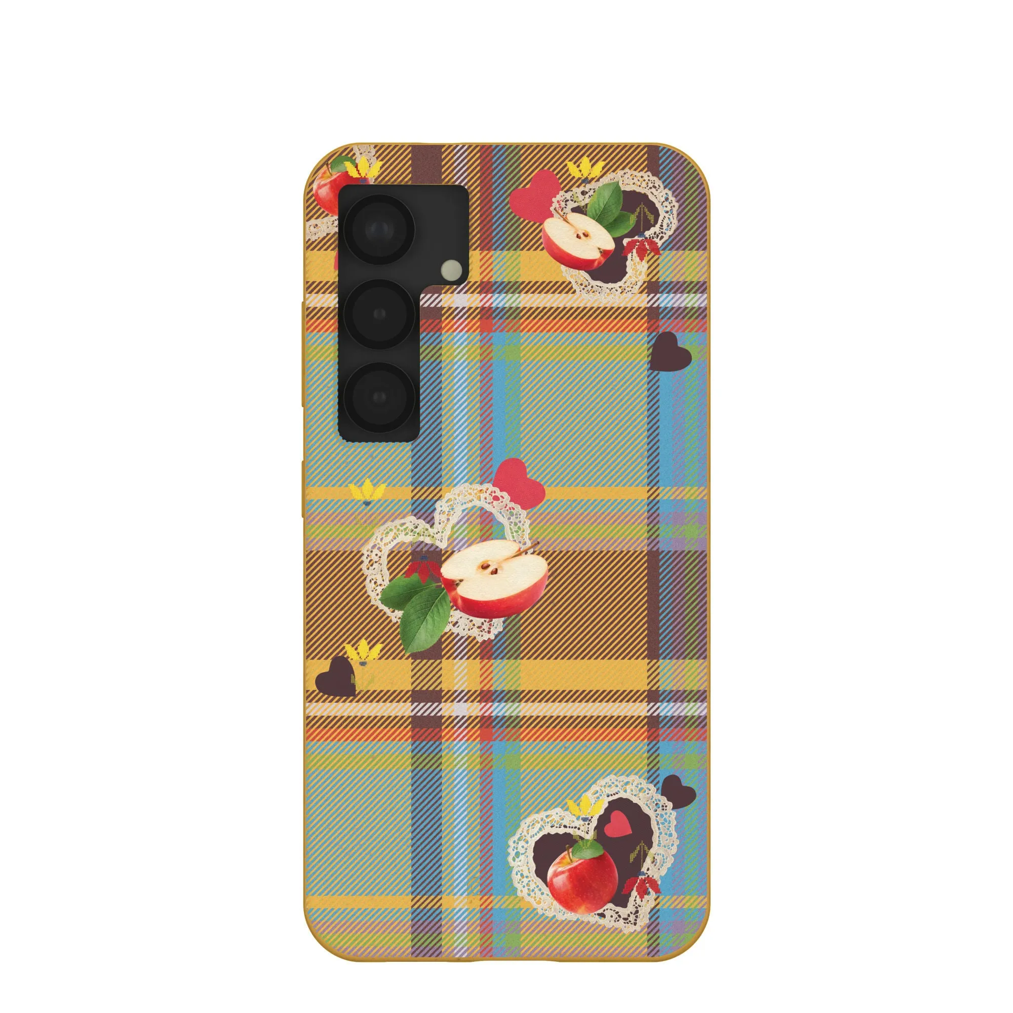 Honey Apple Plaid Samsung Galaxy S25 Case Matte Build