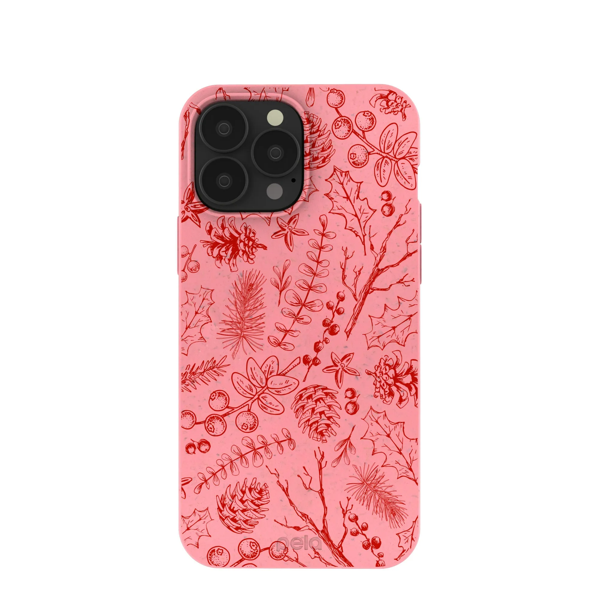 Rugged Feel Premium Feel Bubblegum Pink Festive Forest iPhone 13 Pro Max Case