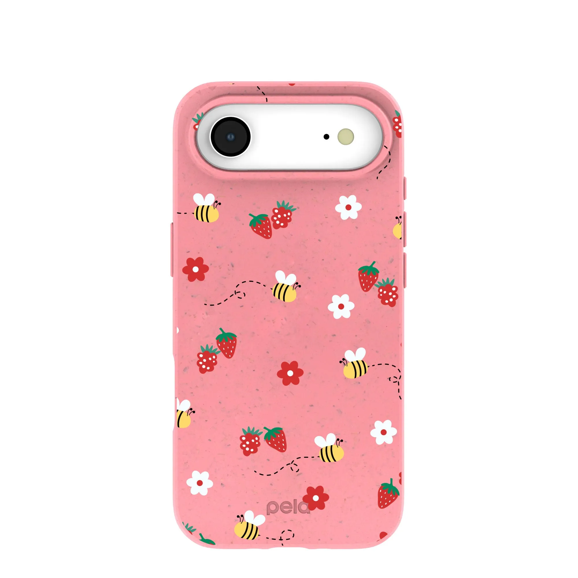 Refined Look Lightweight Build Bubblegum Pink Bees n Berries iPhone Air Case