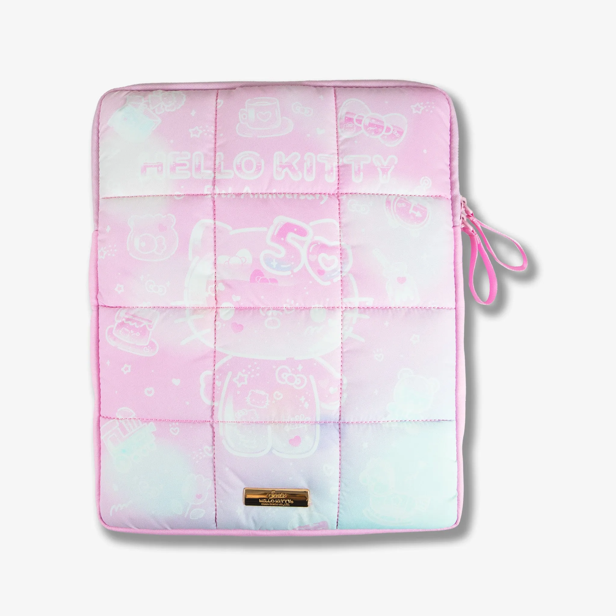 Puffy iPad? Sleeve - Hello Kitty? and Friends 50th Anniversary Tablet Sleeve Travel Guard Armor