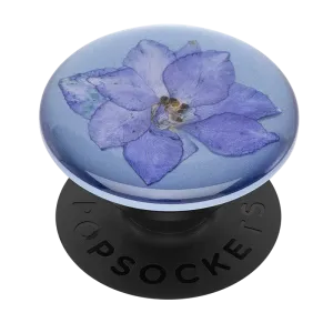 Ultra One Grip Pop Socket Fun Gift Purple Larkspur Pressed Flower PopGrip