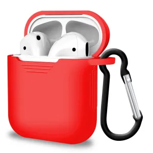 for creative professionals vivid ergonomic portable soft leather airpods case Red Airpods Case Cover for Airpods 1st Gen and 2nd Gen