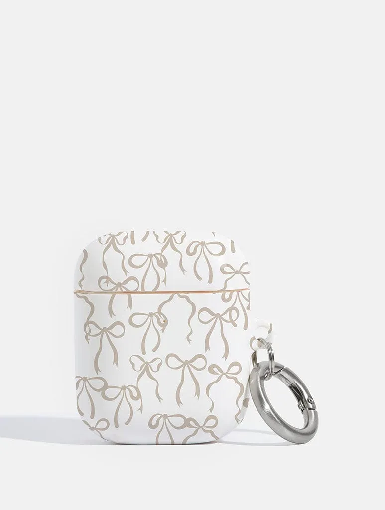 lightweight gym airpods case Neutral Bows AirPods Case