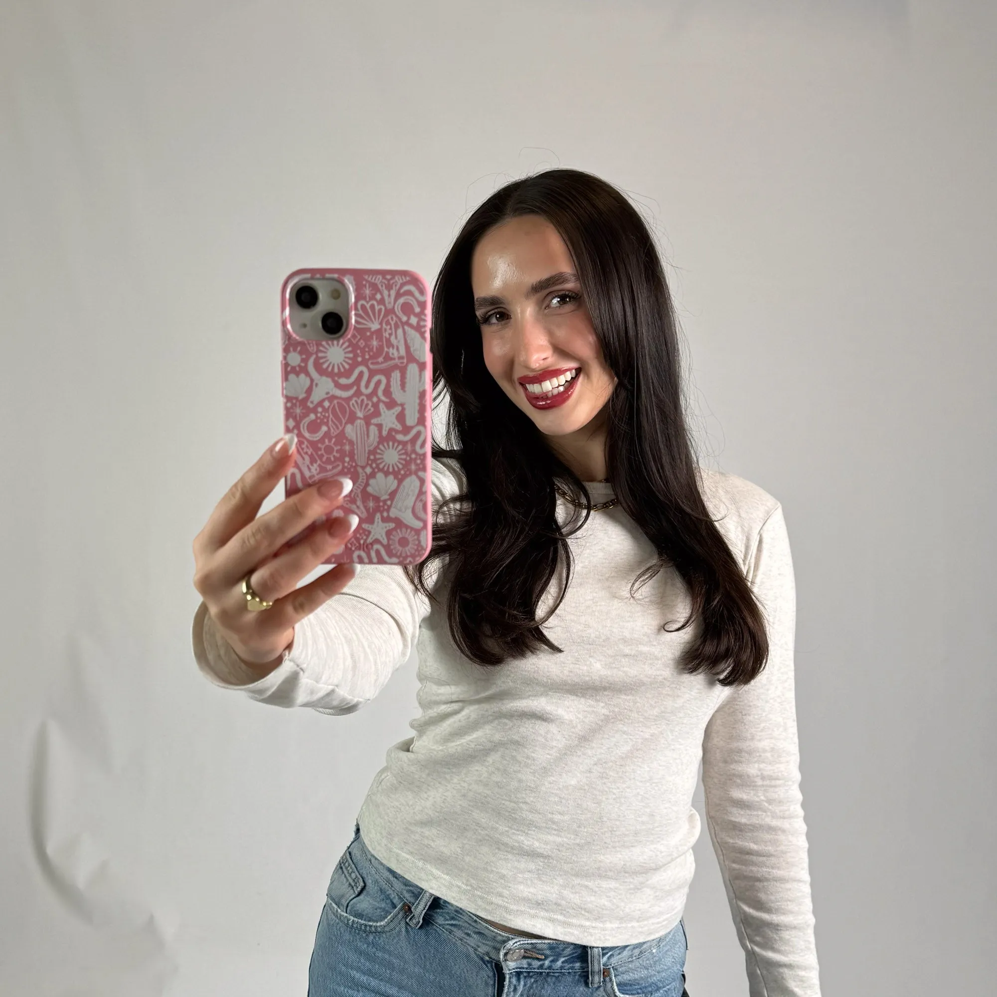 Bubblegum Pink Coastal Rodeo iPhone Air Case Rugged Pattern Texture Subtle design