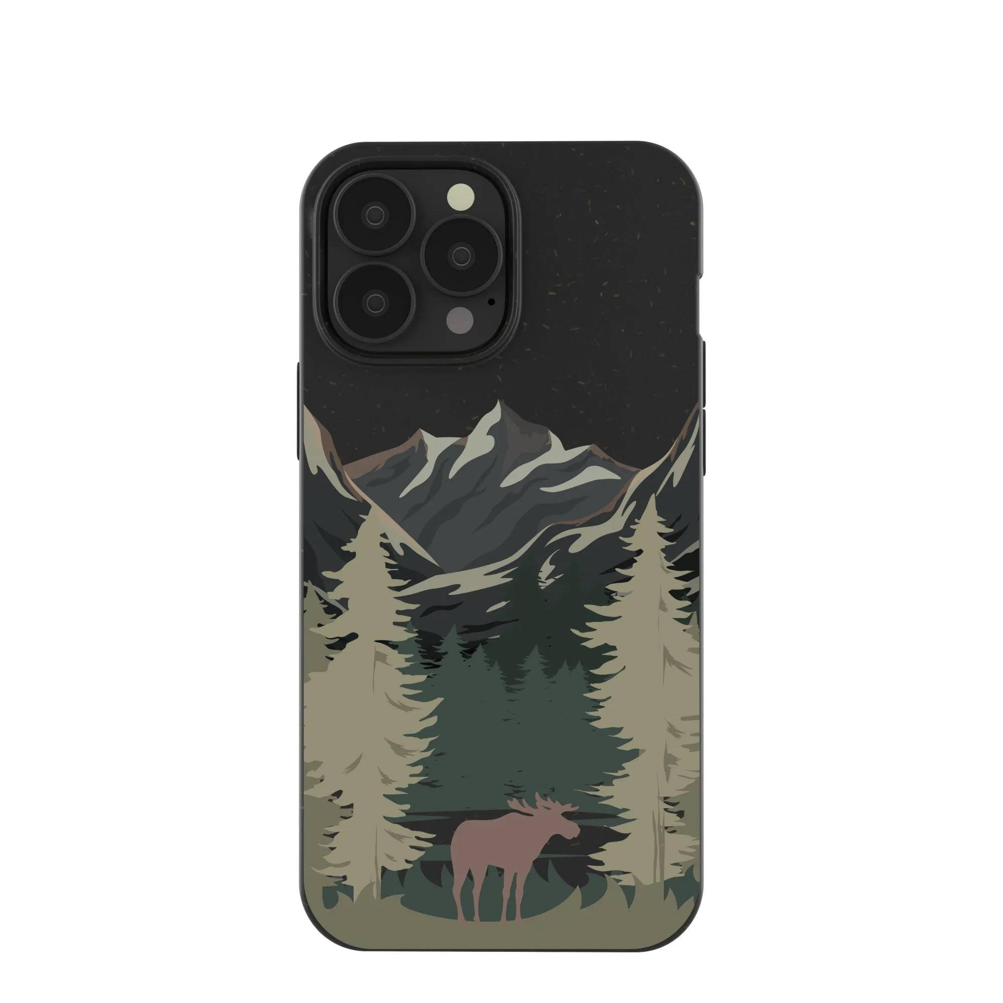 Matte Build Black Moose Mountain iPhone 13 Pro Max Case