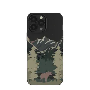 Matte Build Black Moose Mountain iPhone 13 Pro Max Case