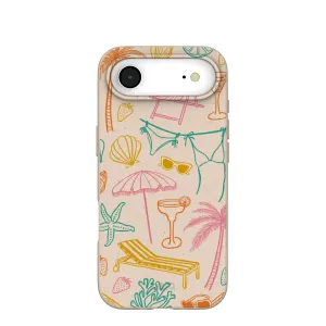 Seashell Coastal Club iPhone Air Case Protective Corner Smooth Shield