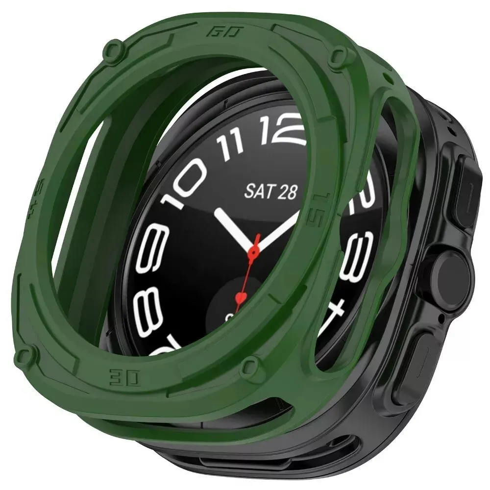 Samsung Galaxy Watch Ultra Rugged TPU Case (Green) Ergonomic Design