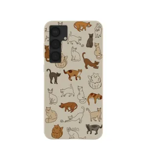 Shock Absorption Layer London Fog Kitty Cats Samsung Galaxy S25 (Plus) Case