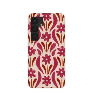 Seashell Flower Stack Samsung Galaxy S25 Case Compact Grip Stylish Cover