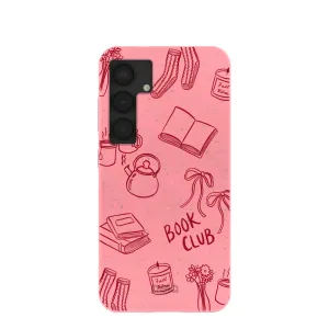 Bubblegum Pink Book Club Samsung Galaxy S25 Case Slim Fitment