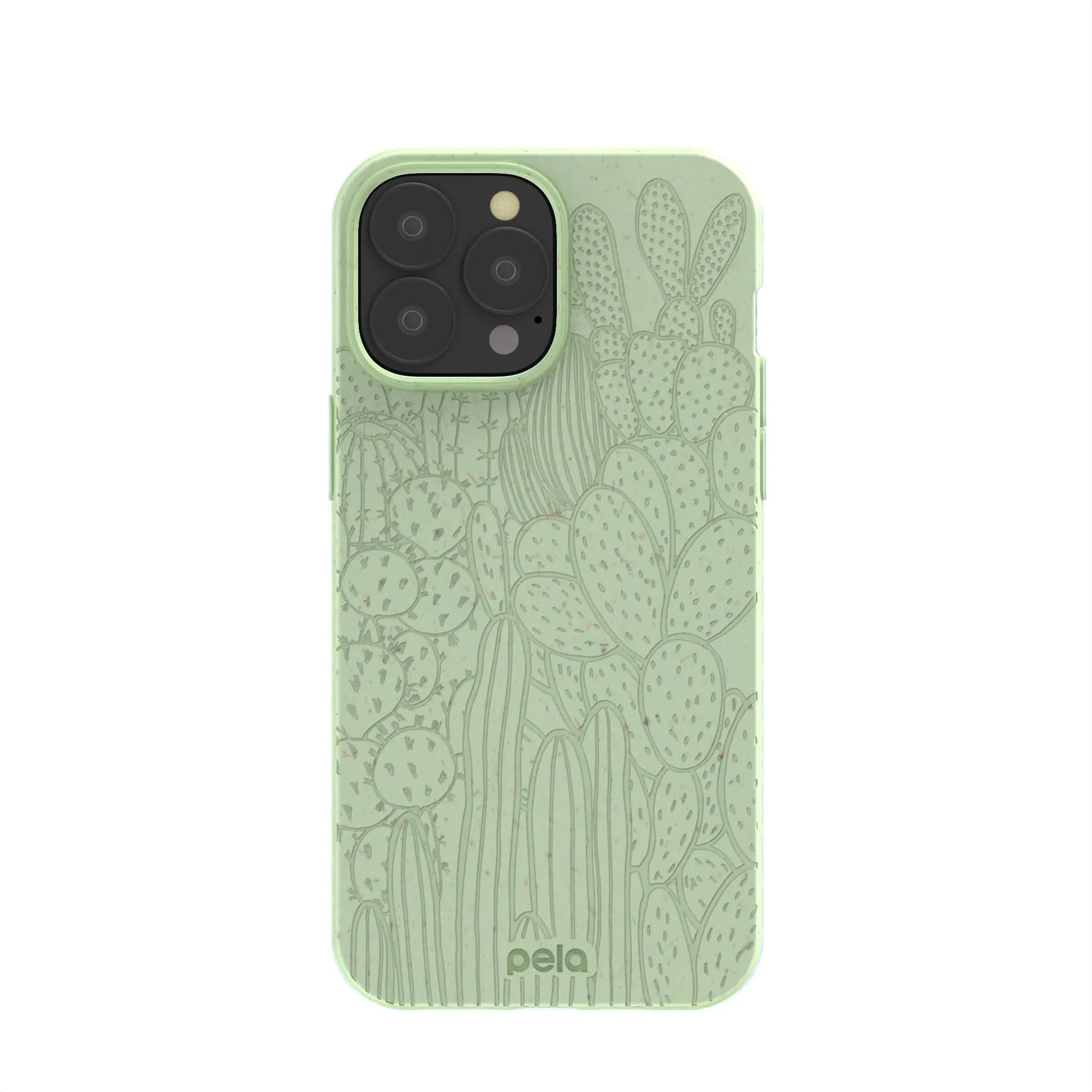 Refined Pattern Sage Green Cacti iPhone 13 Pro Max Case