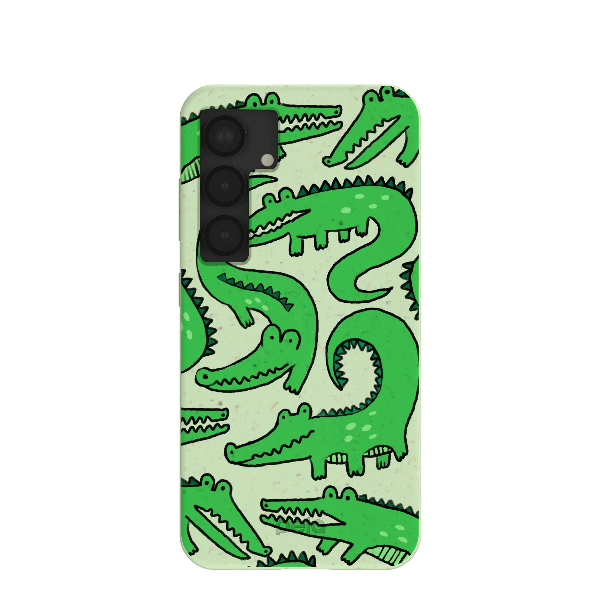Compact Fit Sage Green Croc a Doodle Samsung Galaxy S25 Case