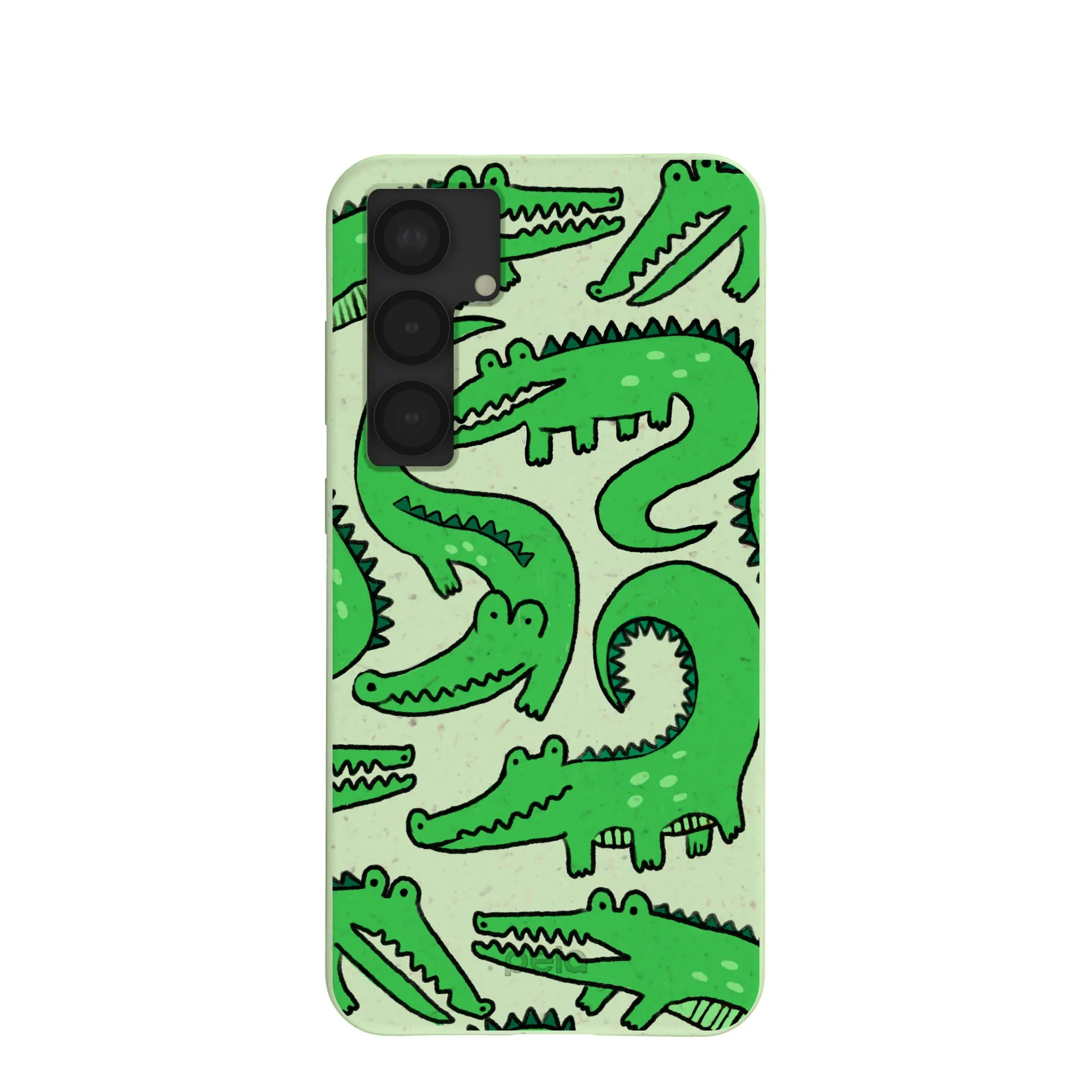 Premium Look Slim Fit Design Sage Green Croc a Doodle Samsung Galaxy S25 (Plus) Case