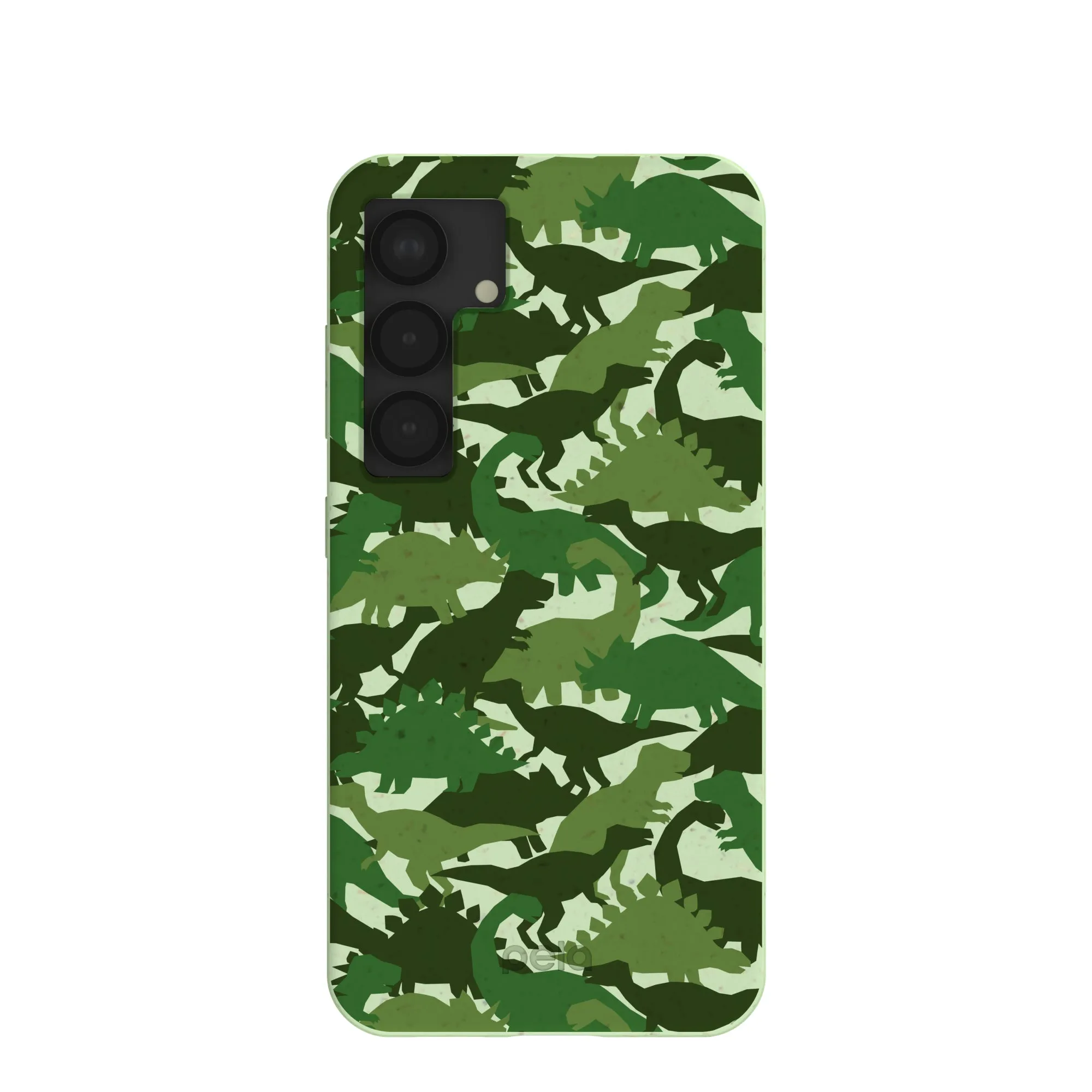 Smooth Look Texture Sage Green Dino Camo Samsung Galaxy S25 Case