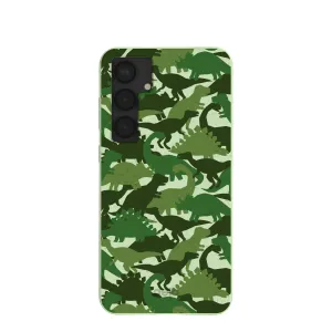 Elegant Comfort Slim Texture Sage Green Dino Camo Samsung Galaxy S25 (Plus) Case