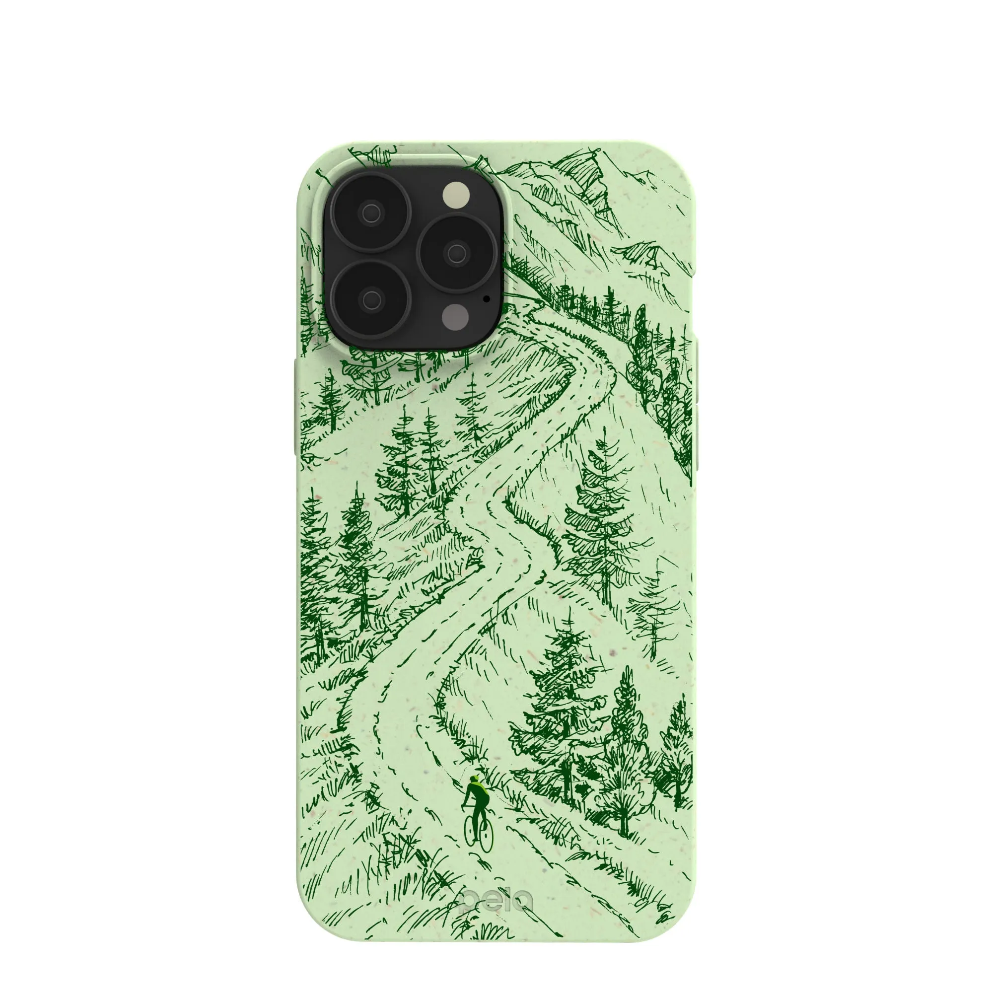 Sage Green Into the Mountains iPhone 13 Pro Max Case Stylish Finish Texture Polished Texture