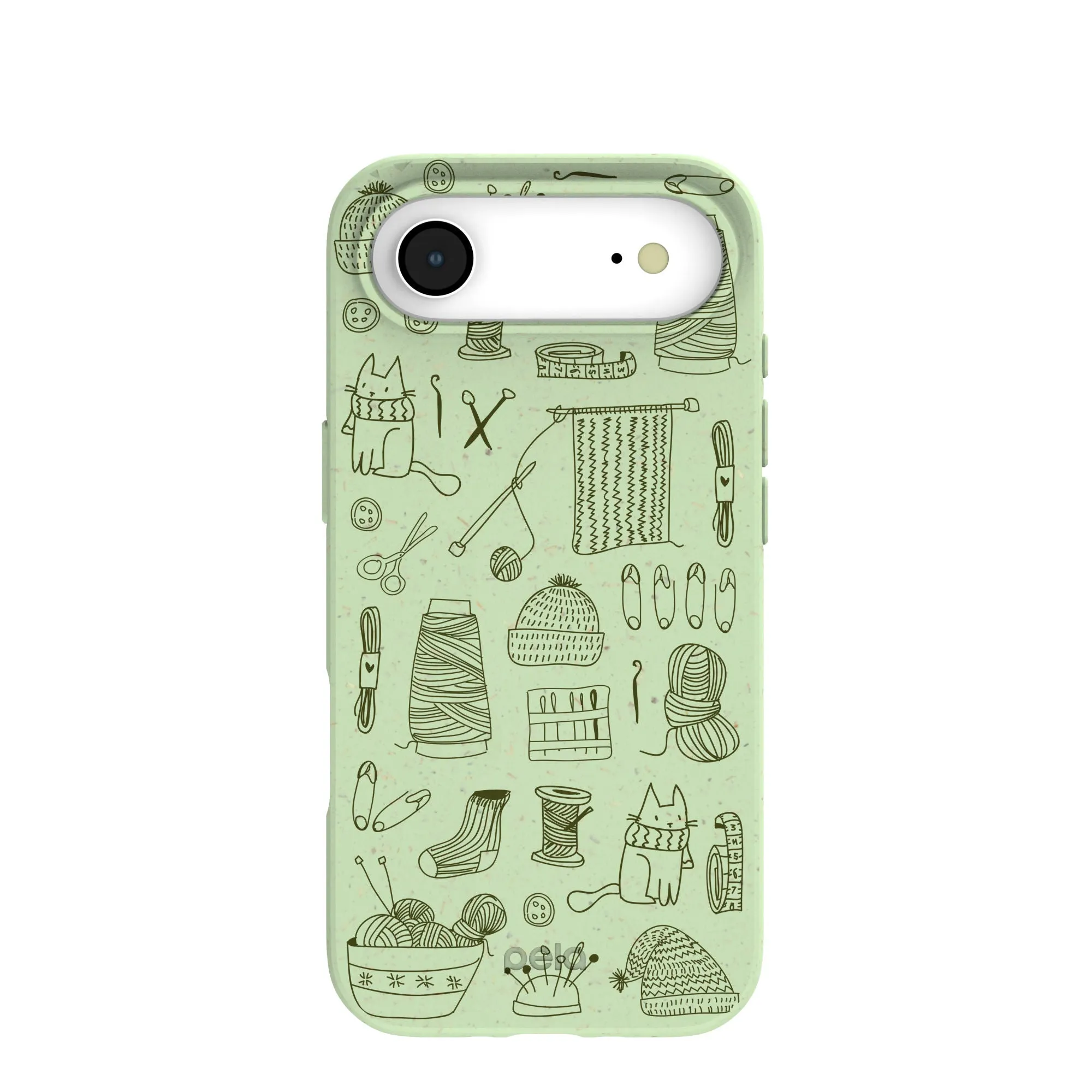 Comfort Detail Long Lasting Sage Green Knit Nook iPhone Air Case