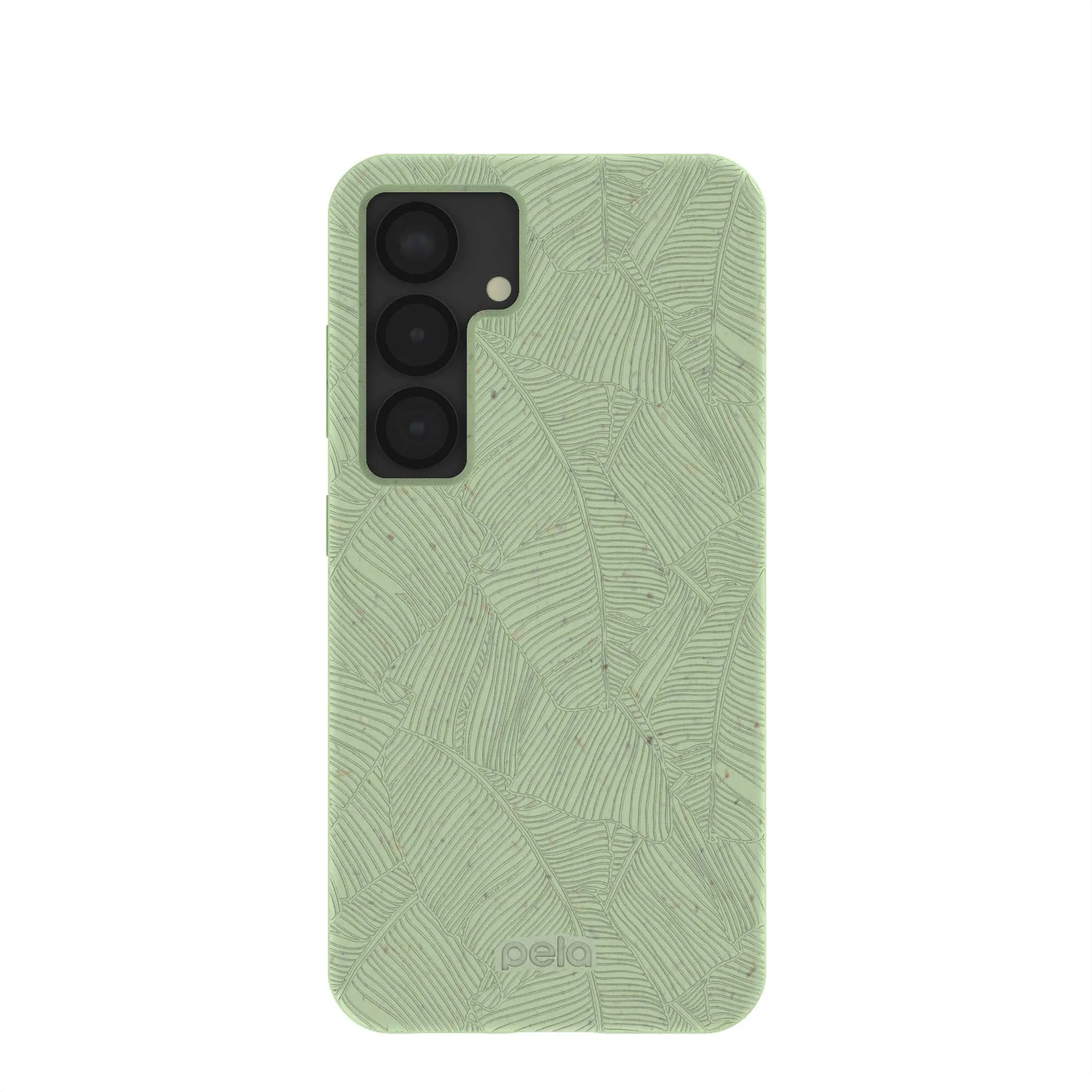 Sage Green Lushy Leaves Samsung Galaxy S25 Case Elegant Texture Layer Flexible Pattern