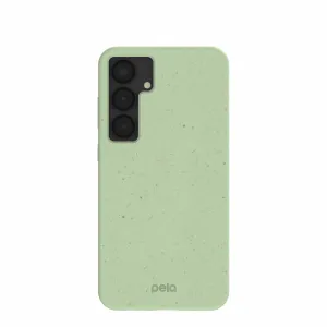 Water Resistant Matte Look Design Sage Green Samsung S25 (Plus) Phone Case