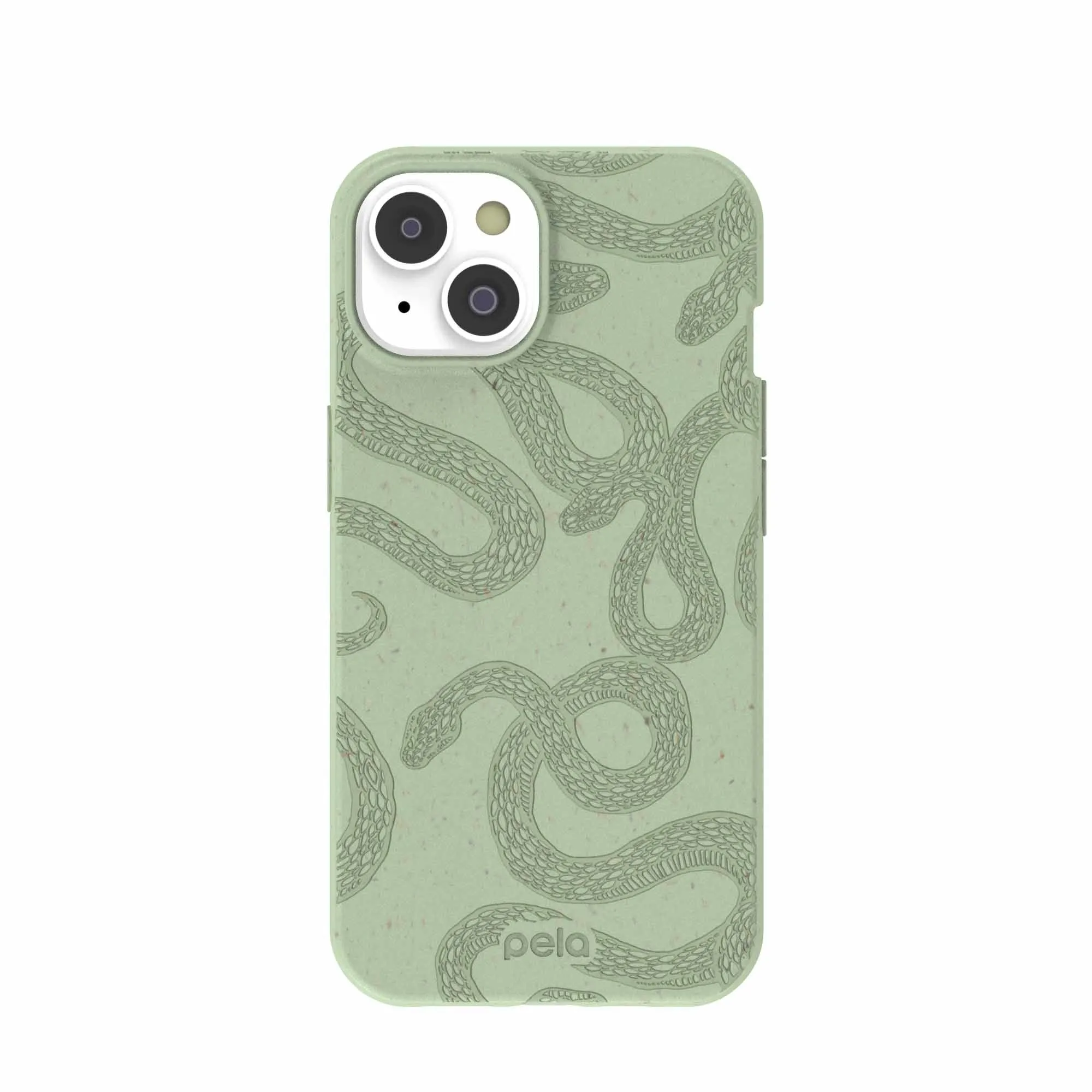 Luxury Build Elegant Finish Design Sage Green Snaky iPhone 14/16e Case