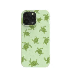Polished Edge Light Edge Sage Green Tiny Turtles iPhone 13 Pro Max Case