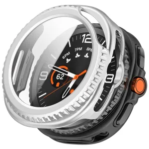 Slim Armor Cover Samsung Galaxy Watch 8 Classic Hard Case with Glass (Silver)