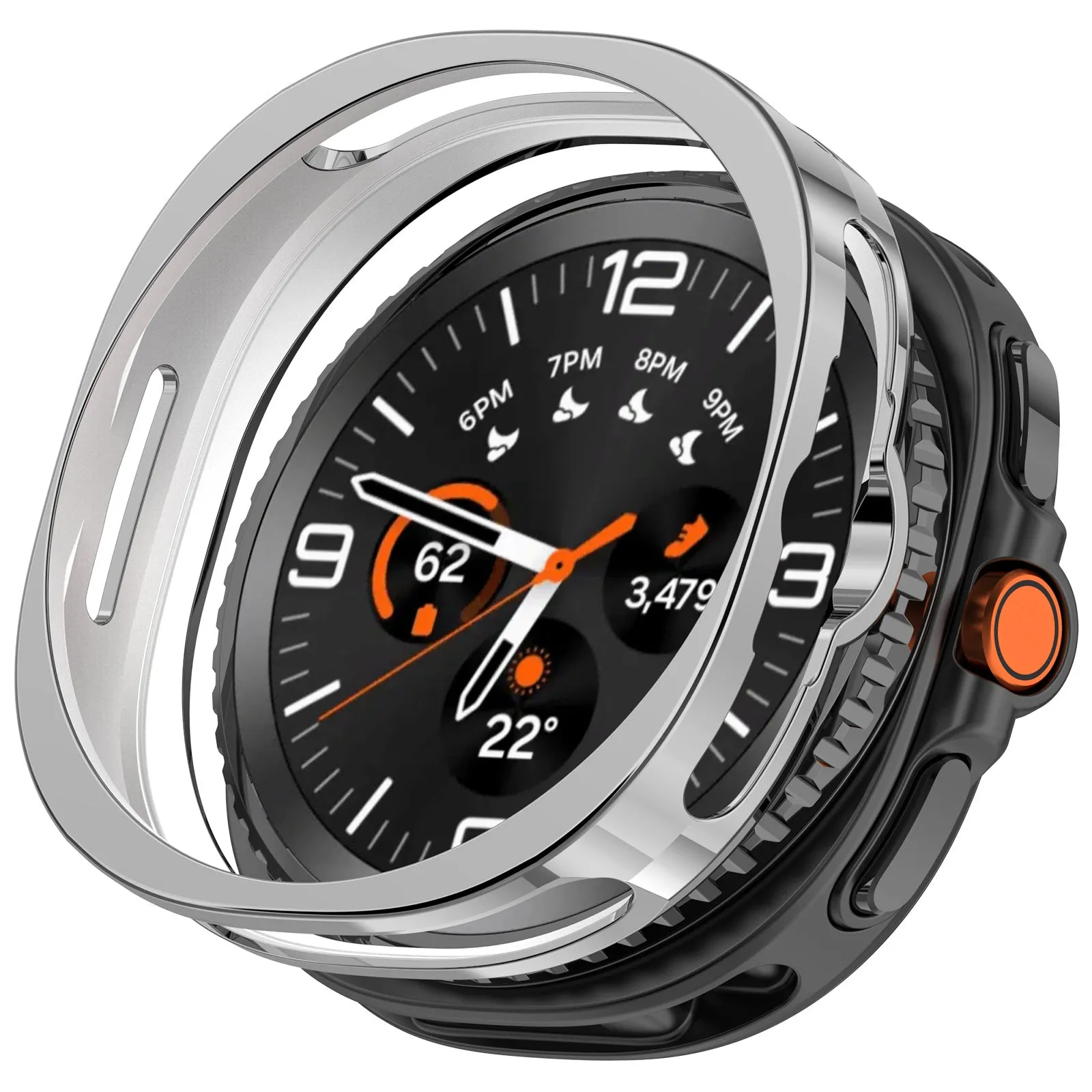 Samsung Galaxy Watch 8 Classic TPU Case (Silver) Ultra Protective Shield Rugged Shielding