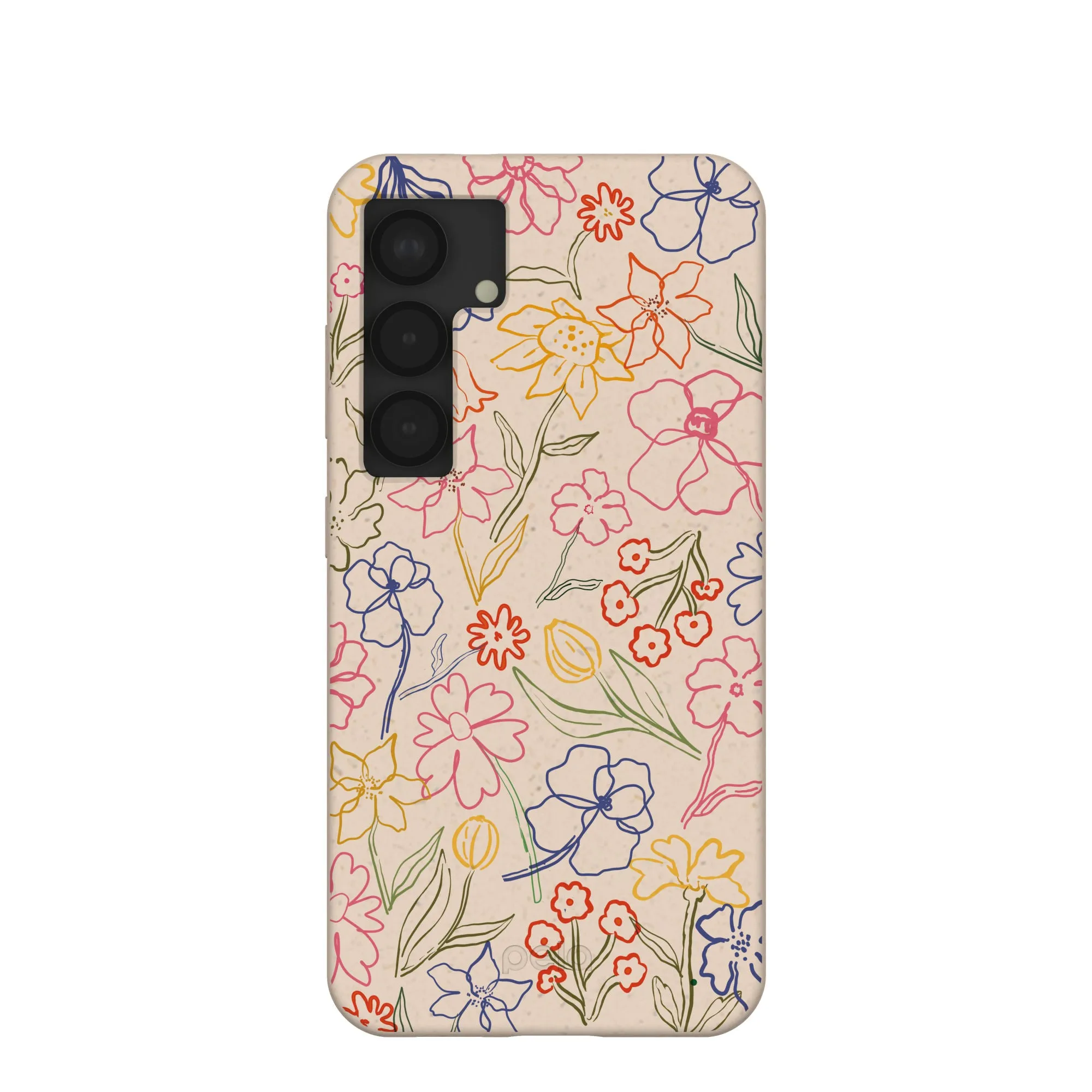 Unique Pattern Seashell Petals Sketch Samsung Galaxy S25 Case