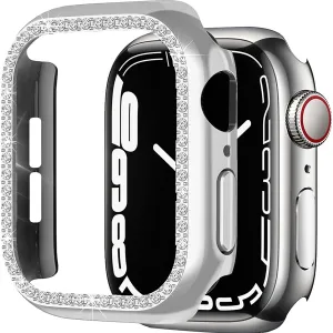 Shock Armor Apple Watch 7 Diamond PC Hard Case 45mm (Silver)