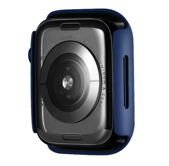 Minimalist Shield Rugged Fit Apple Watch PC Hard Case (Matte Dark Blue)