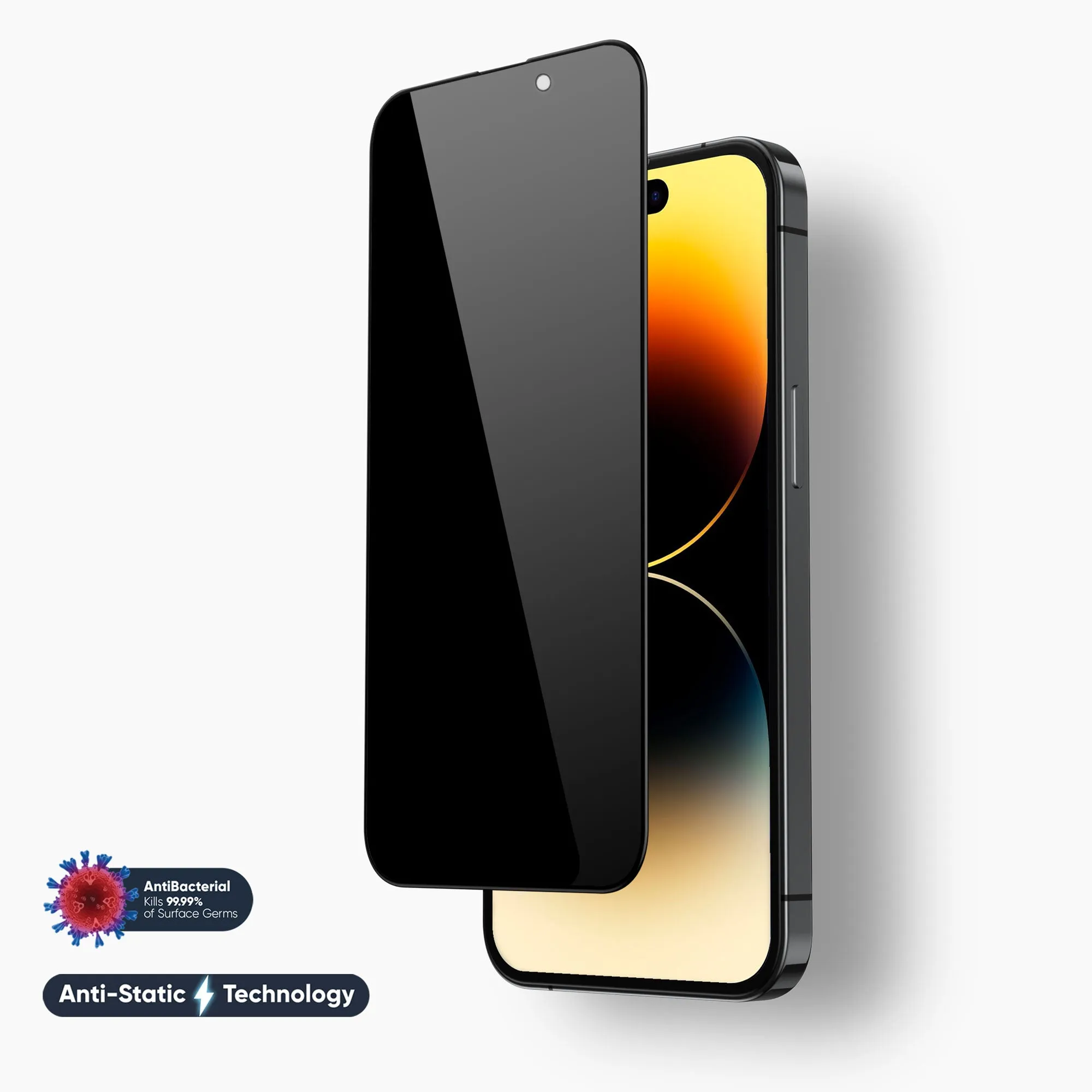 Tablet Screen Guard Plus Device Shield NanoArmour for iPhone 14 Pro Privacy Screen Protector Antimicrobial Anti-Dust Edge-to-Edge