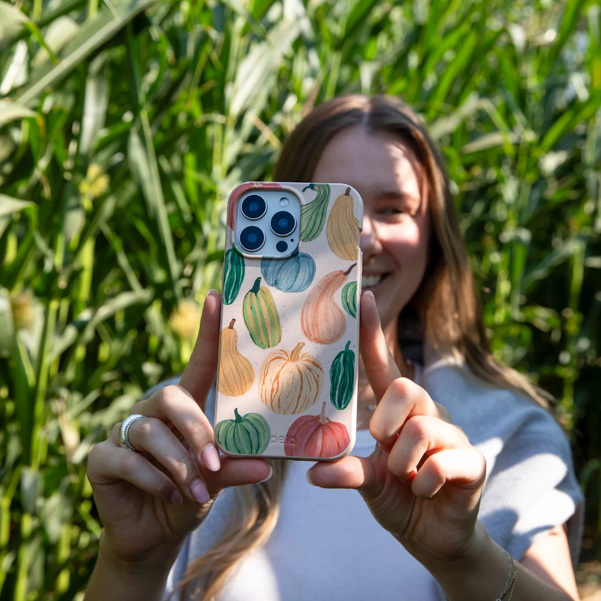 Soft Look Texture Elegant Edge Seashell Autumn Garden iPhone Air Case