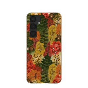 Seashell Cabins in the Woods Samsung Galaxy S25 (Plus) Case Stylish Finish Texture