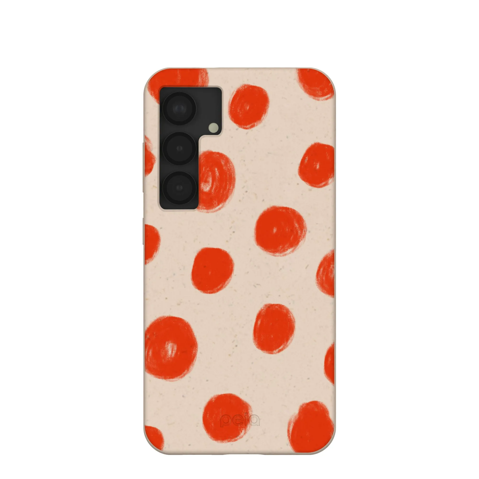 Seashell Cheery Dots Samsung Galaxy S25 Case Affordable option Minimal Surface