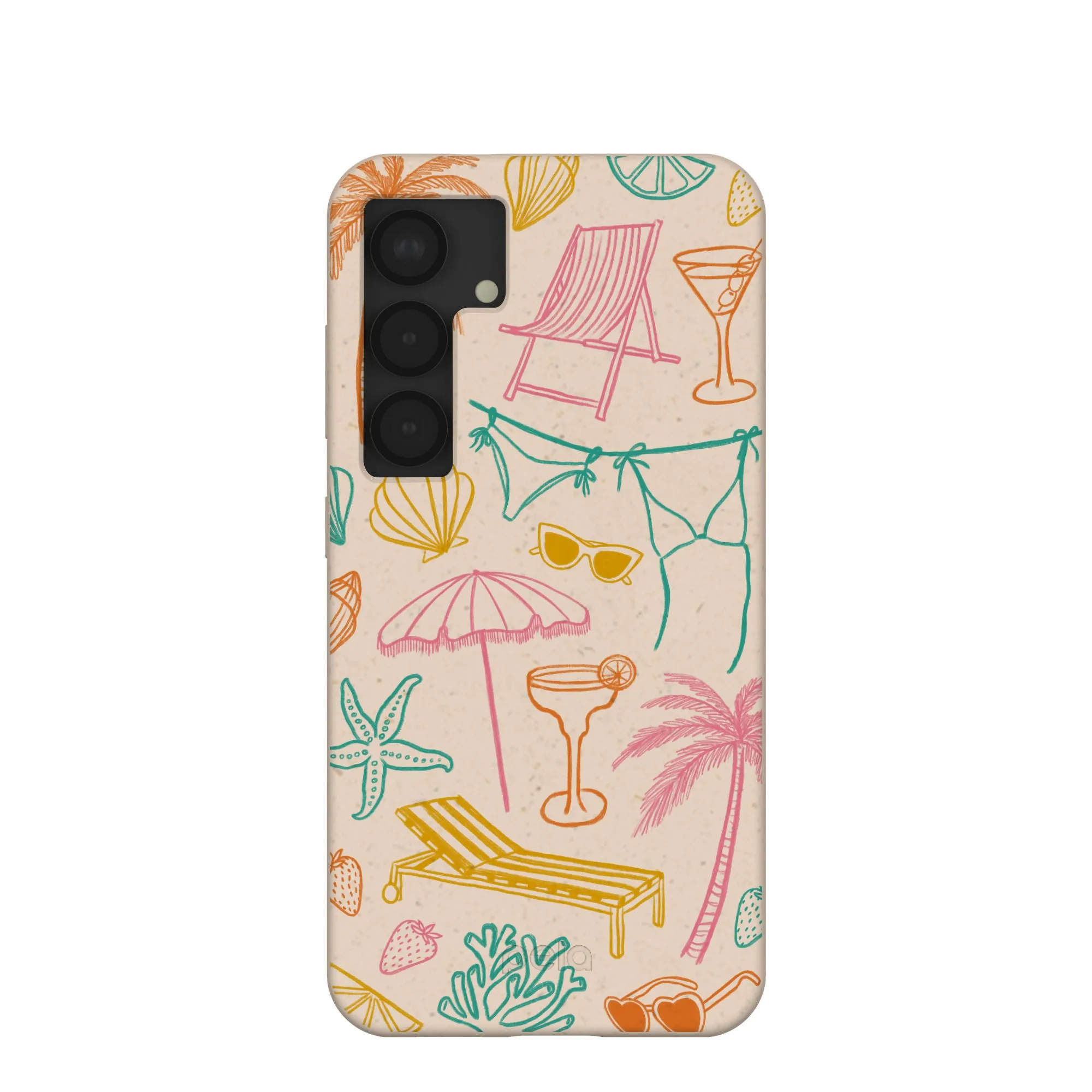 Durable Surface Seashell Coastal Club Samsung Galaxy S25 Case