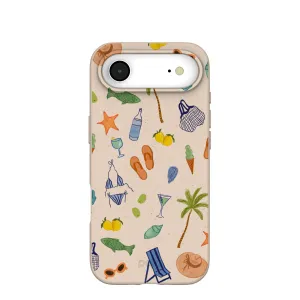 Seashell Coastline Sketch iPhone Air Case Grip Assist