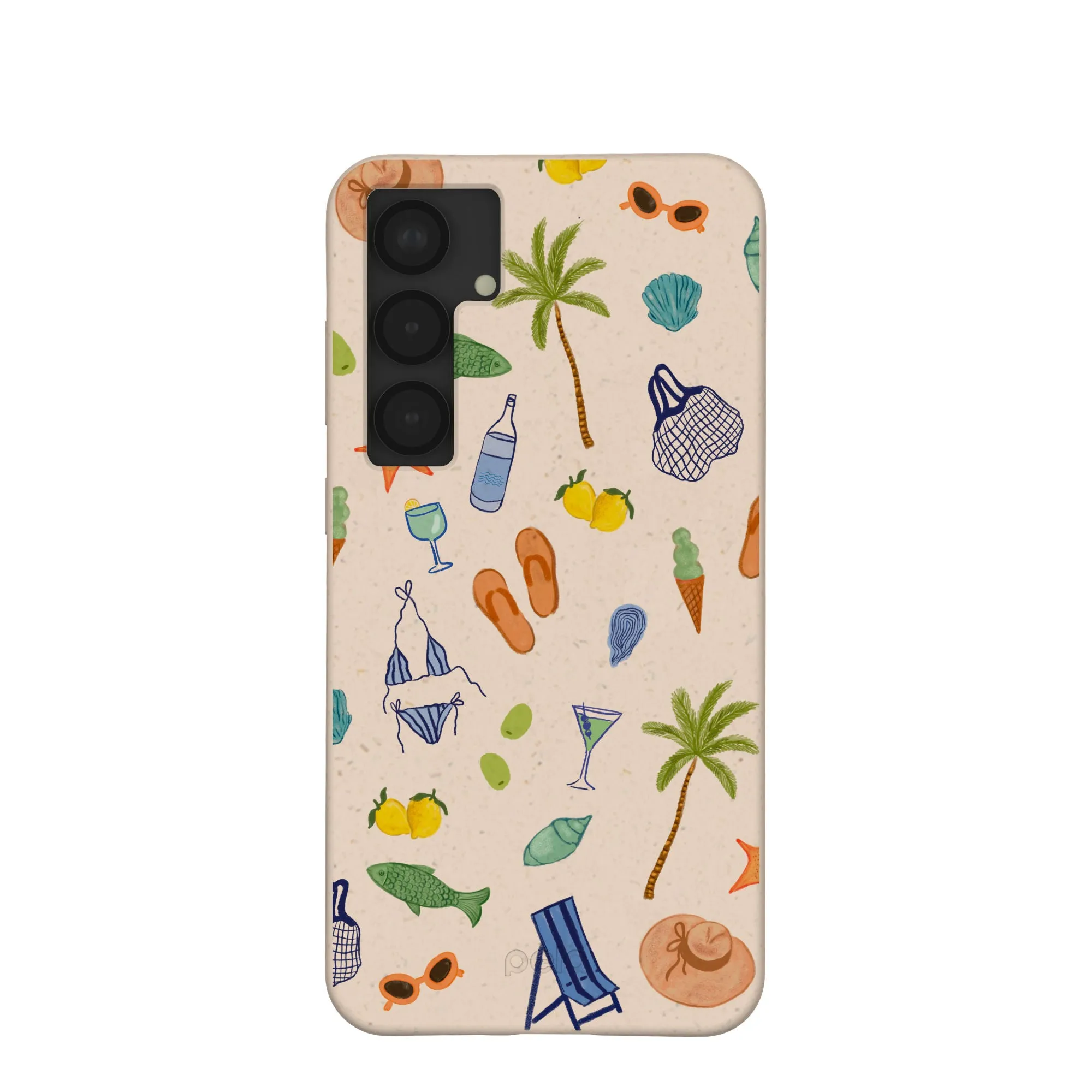 Seashell Coastline Sketch Samsung Galaxy S25 (Plus) Case Ergonomic Feel