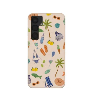 Seashell Coastline Sketch Samsung Galaxy S25 (Plus) Case Ergonomic Feel