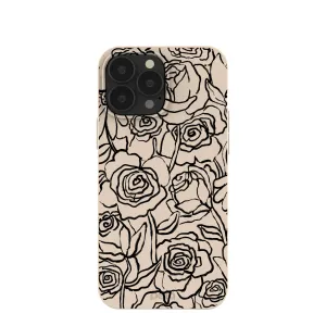 Luxury Accent Seashell Inked Blooms iPhone 13 Pro Max Case