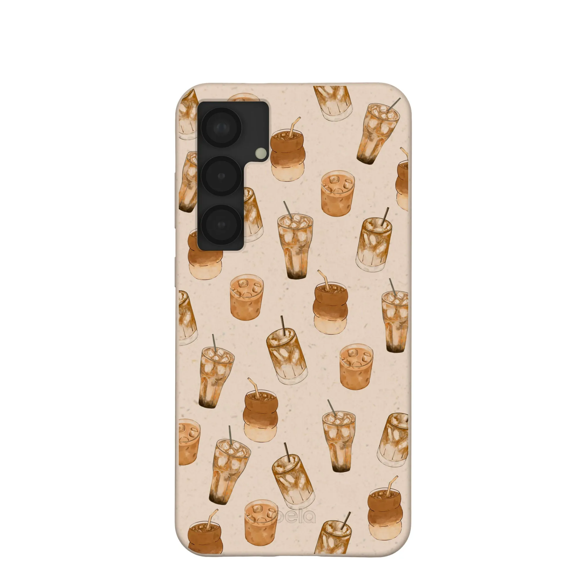 Seashell Latte Love Samsung Galaxy S25 (Plus) Case Stylish Detailing Shockproof Edge