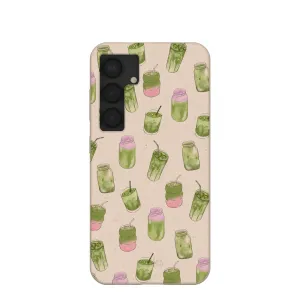 Seashell Matcha Love Samsung Galaxy S25 Case Gloss Texture Durable Grip