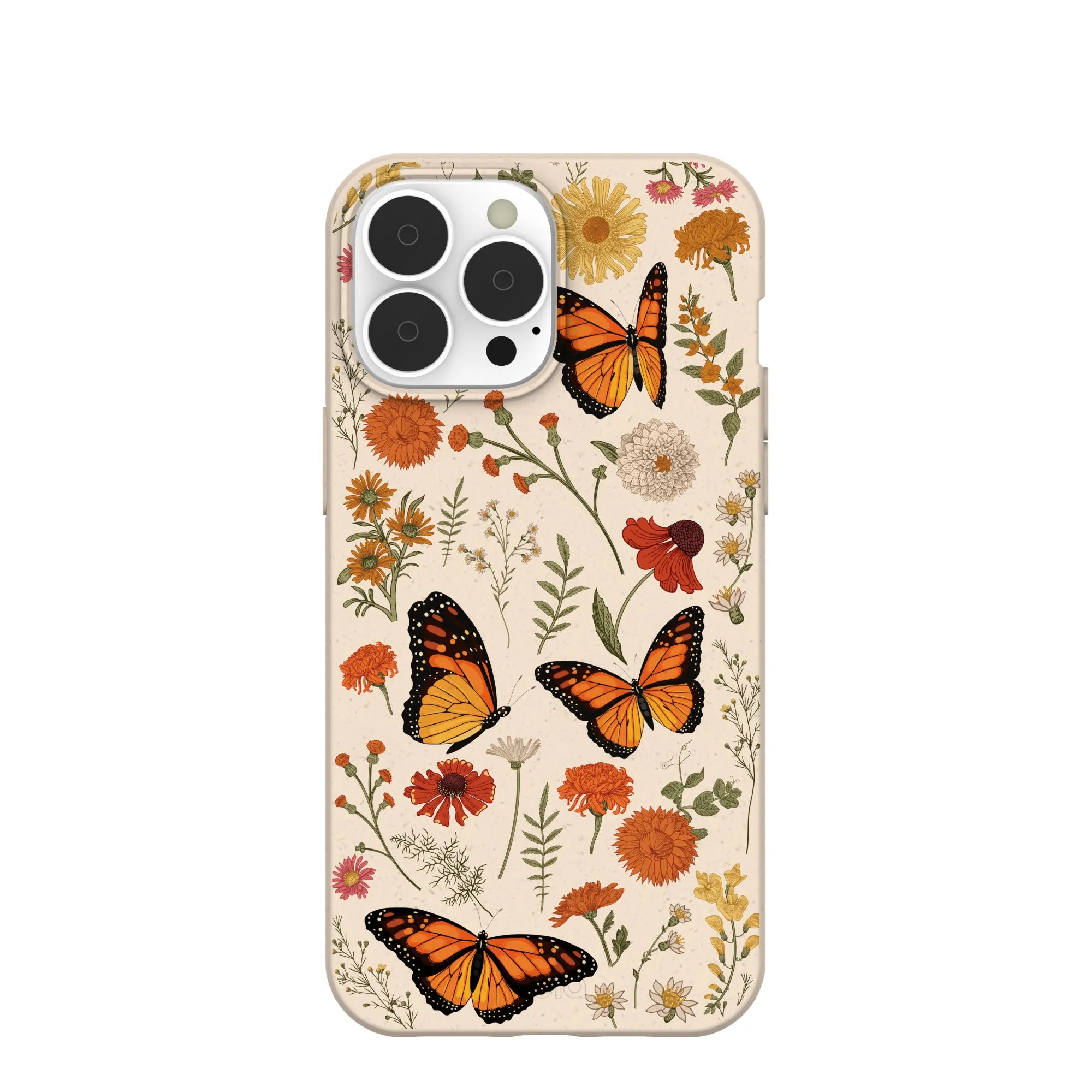 Gift Choice Sleek Surface Seashell Monarch Butterfly iPhone 13 Pro Max Case