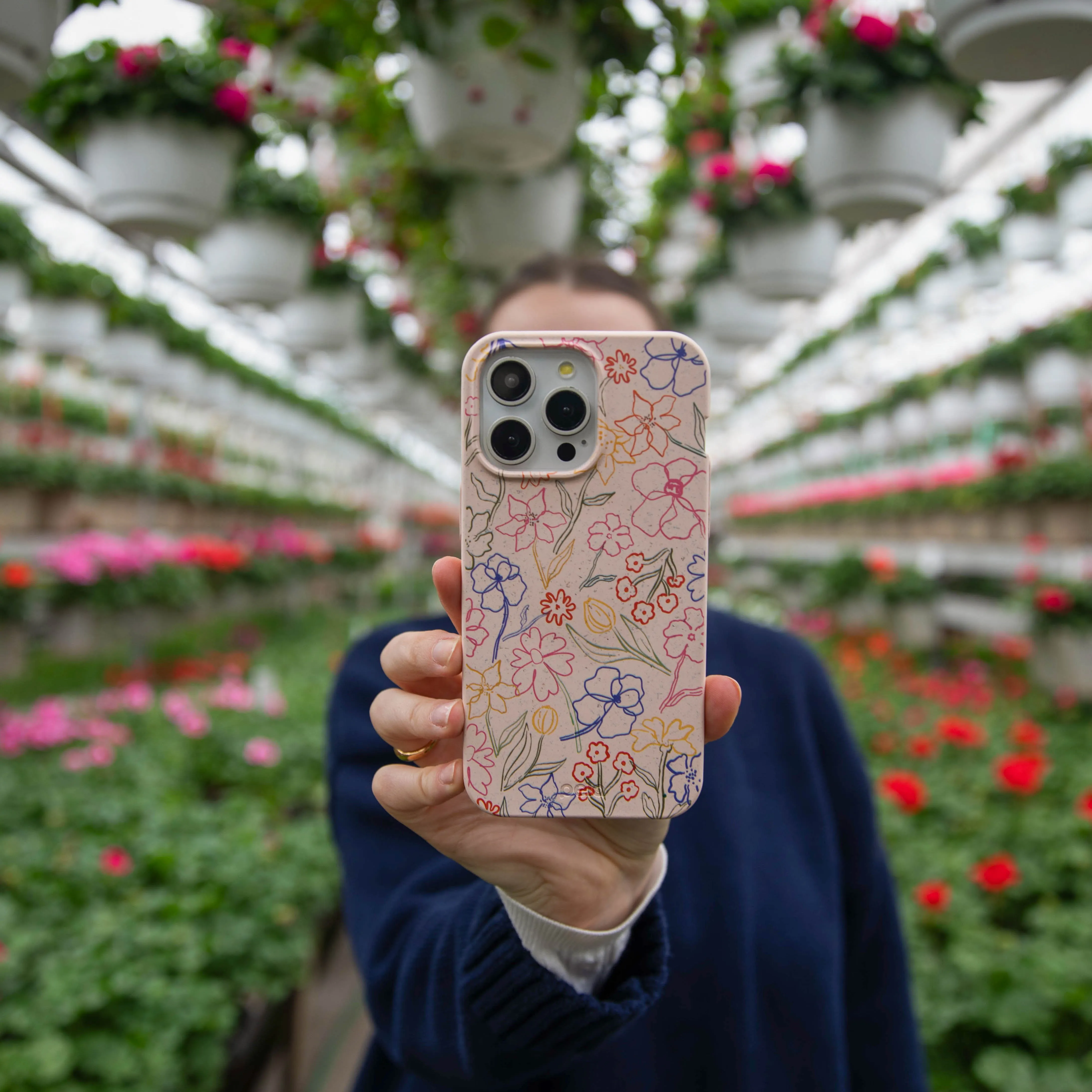 Refined Pattern Flexible Design Seashell Petals Sketch iPhone Air Case